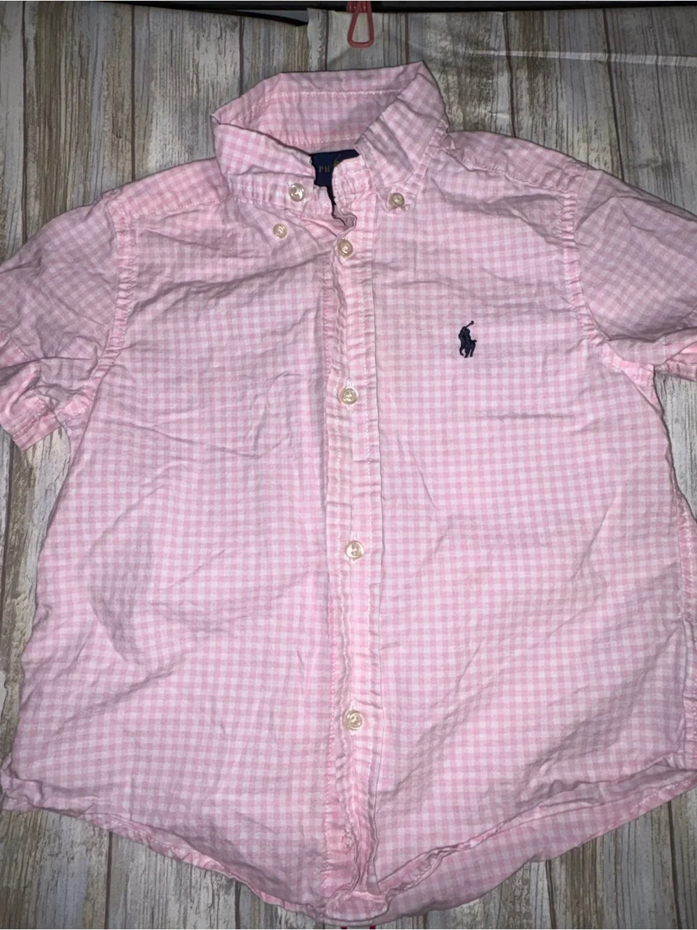 Ralph Lauren Pink Gingham Button-Down Shirt